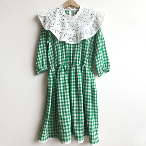 green check dress 품절