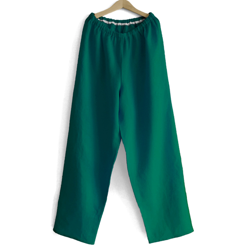 MOM linen pants green