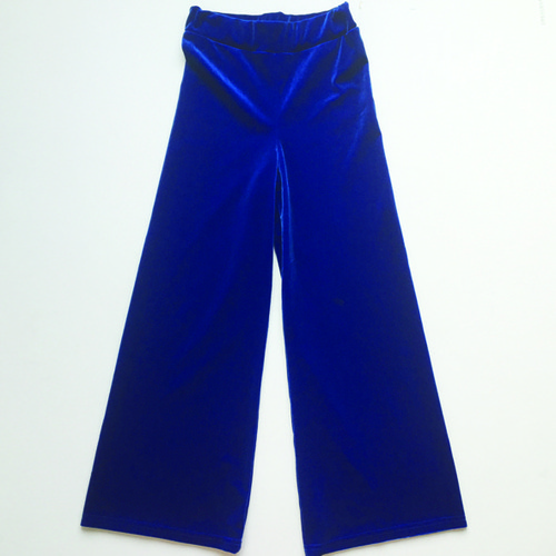 velour pants blue