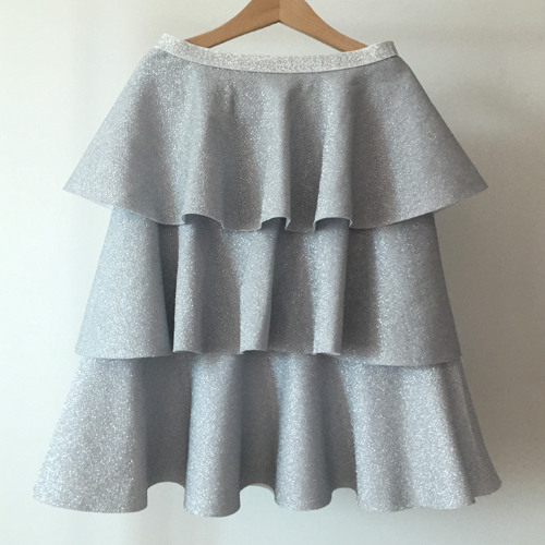 tiered skirt silver
