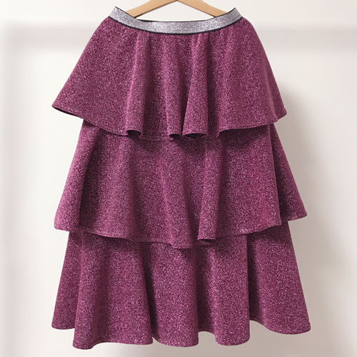 tiered skirt purple