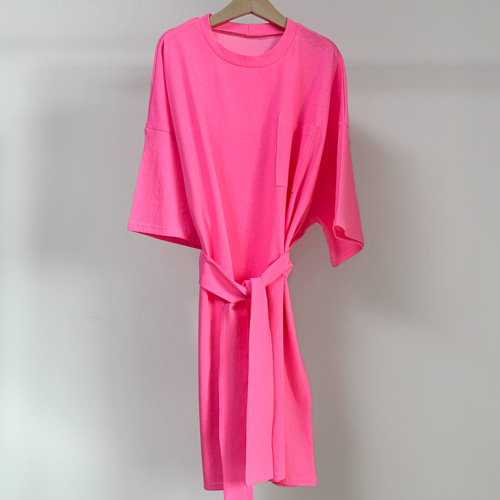 pink neon T dress 품절