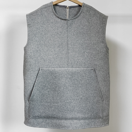 wool boxy vest