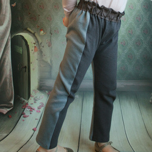 two color baggy pants