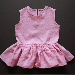 pink linen tunic