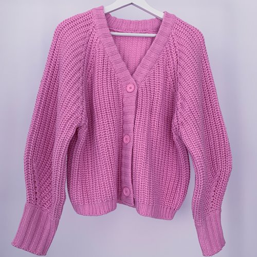 knit cardigan pink 품절