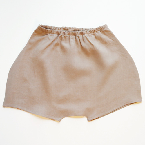 linen shorts _ skin beige