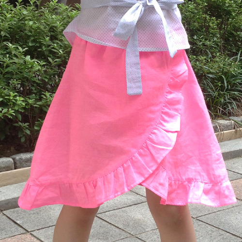 linen neon pink skirt_품절