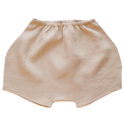 linen shorts baggy beige