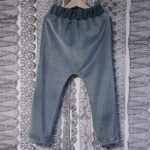 velour blue-gray pants